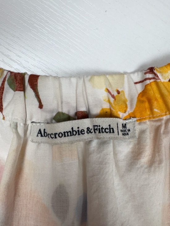 NWOT Abercrombie & Fitch Floral Puff Sleeve Plunge V-Neck Mini Dress Medium - Picture 9 of 11